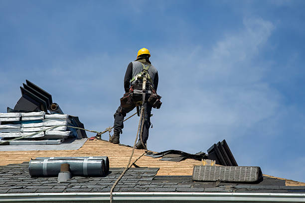 Professional Flat Roof Repair technician working in Humarock, MA